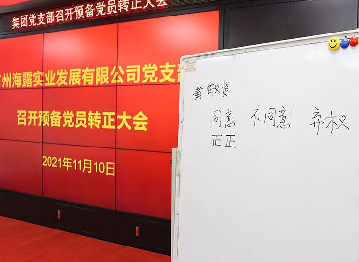 集团党支部召开预备党员转正